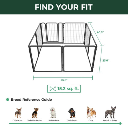 FXW Homeplus Unleashed Indoor Dog Playpen - Stress-Free and Safe Play, Heavy Duty 24 Inch 4 Acrylic