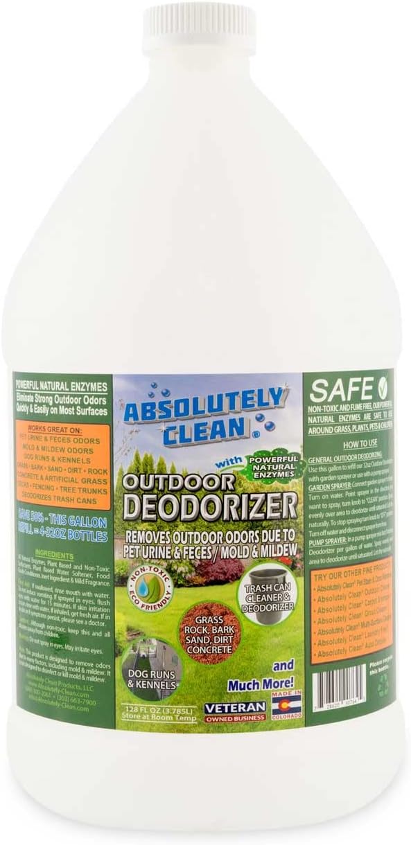 Amazing Outdoor Deodorizer odor eliminator Natural Enzyme Just Spray & Walk Away Grass, AstroTurf