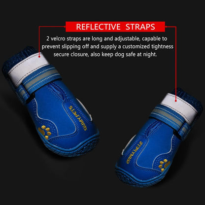 QUMY Dog Shoes for Large Dogs, Medium Dog Boots & Paw Protectors for Winter Snowy Day, Summer Hot