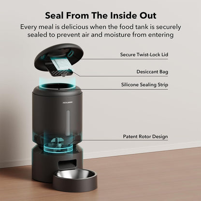 PETLIBRO Automatic Cat Feeder, 5G WiFi Automatic Dog Feeder with Freshness Preservation, 5L Timed