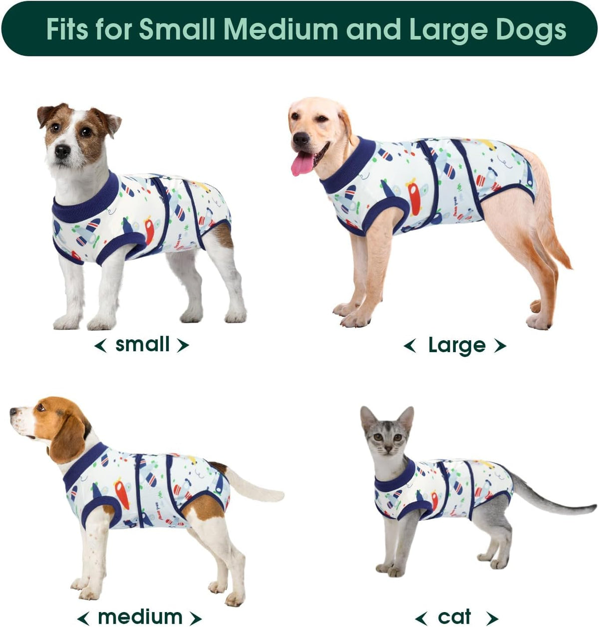 Kuoser Recovery Suit for Dogs Cats After Surgery, Professional Pet Recovery Shirt Dog Abdominal