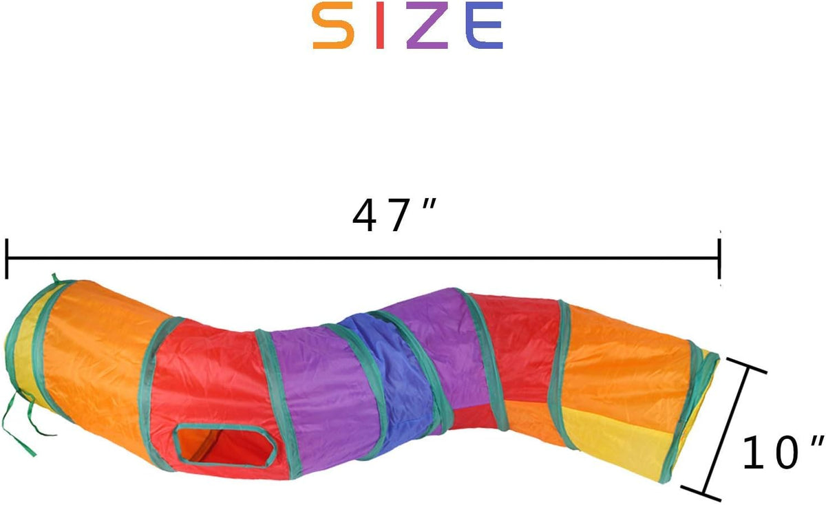 iCAGY Cat Tunnel for Indoor Cats Interactive, Rabbit Tunnel Toys, Pet Toys Play Tunnels for Cats