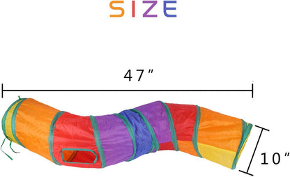 iCAGY Cat Tunnel for Indoor Cats Interactive, Rabbit Tunnel Toys, Pet Toys Play Tunnels for Cats