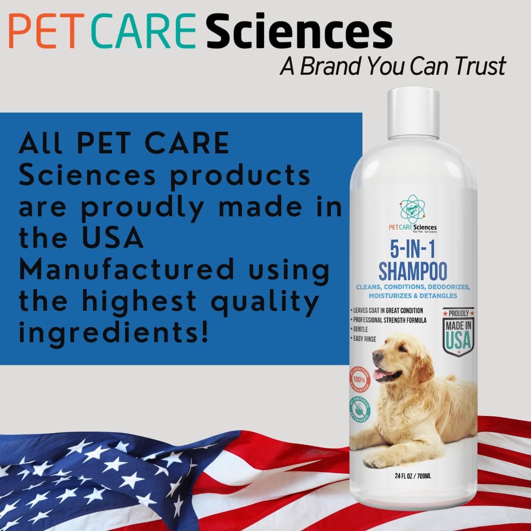 Gallon Bottle 5 in 1 Dog Shampoo for Itchy Skin - Sensitive Skin Dog Shampoo for Smelly Dogs - Dog