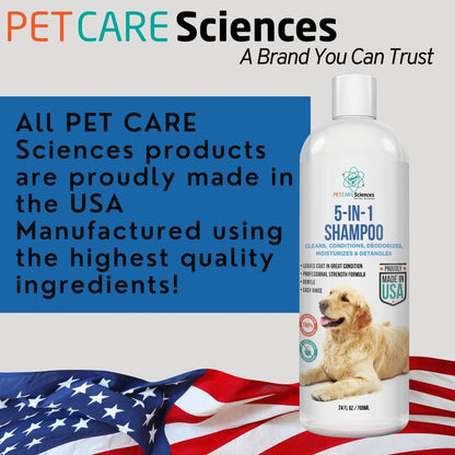 16 floz 5 in 1 Dog Shampoo for Itchy Skin - Sensitive Skin Dog Shampoo for Smelly Dogs - Dog