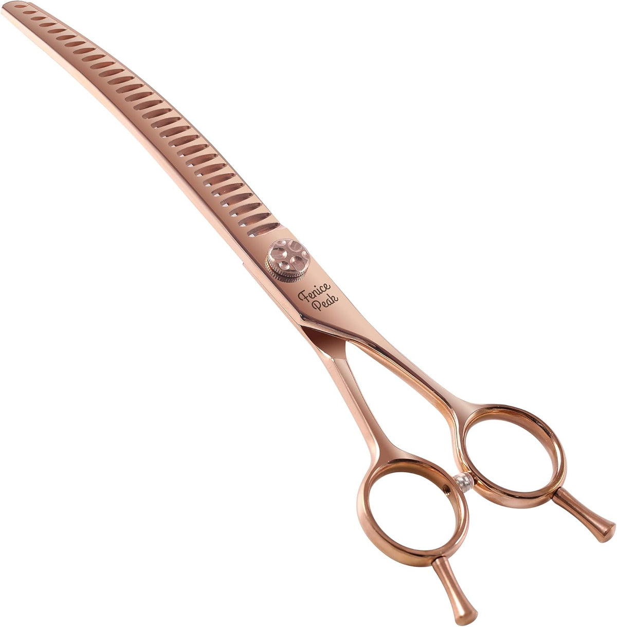 Fenice Peak Professional Dog Grooming Scissors Pet Curved Chunker Shears 7.0'' Extremely Sharp