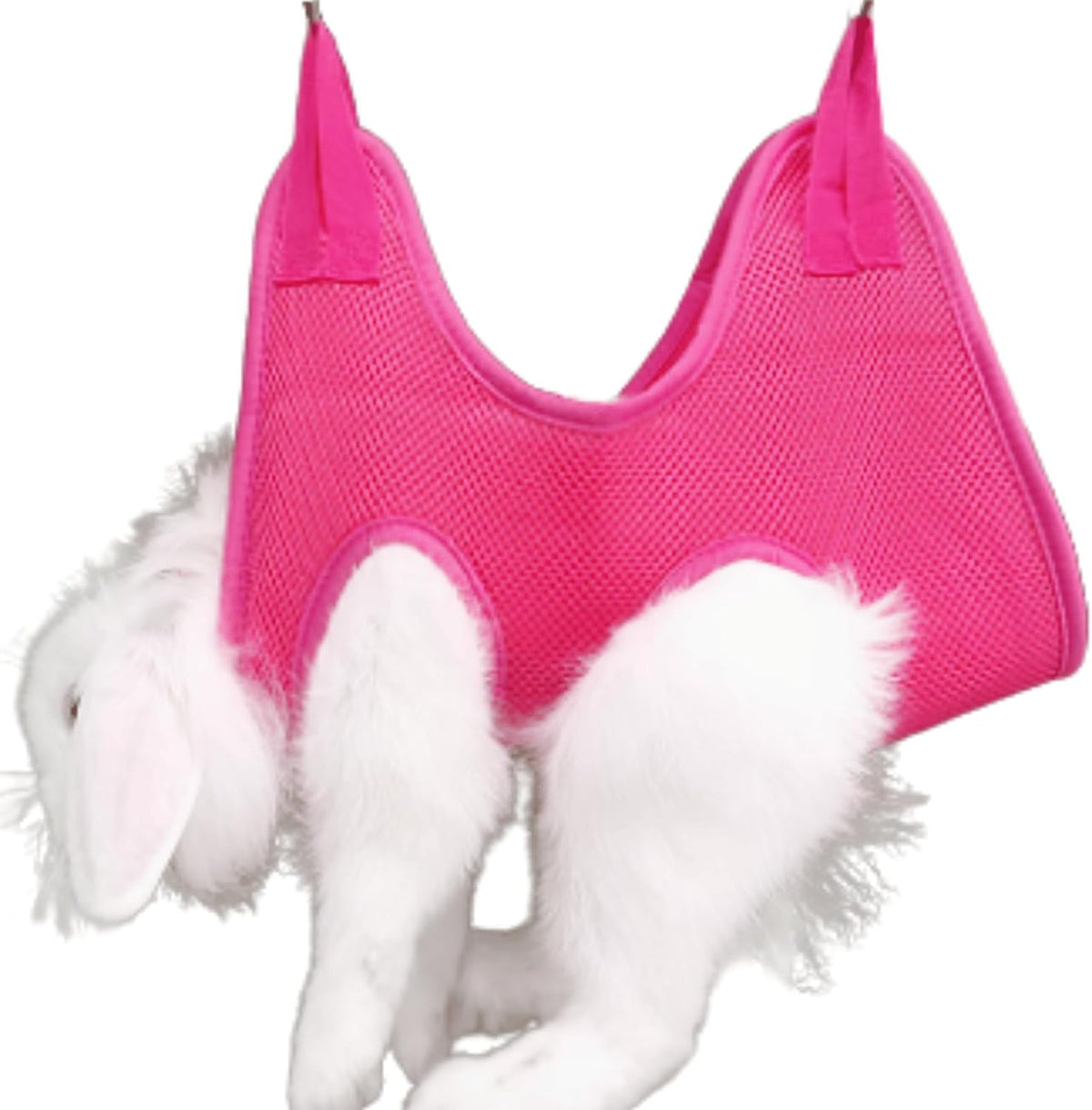 Rabbit Grooming Hammock with Safety Belt for Nail Clipping, Grooming, Bunny Bathing Bag for Nail
