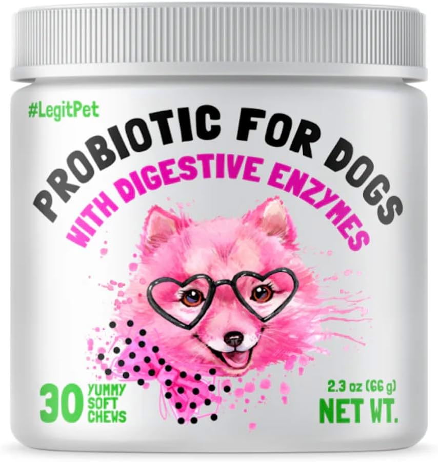 Probiotics for Dogs Natural Digestive Enzymes Prebiotics for Allergy Itch Relief Gut Flora