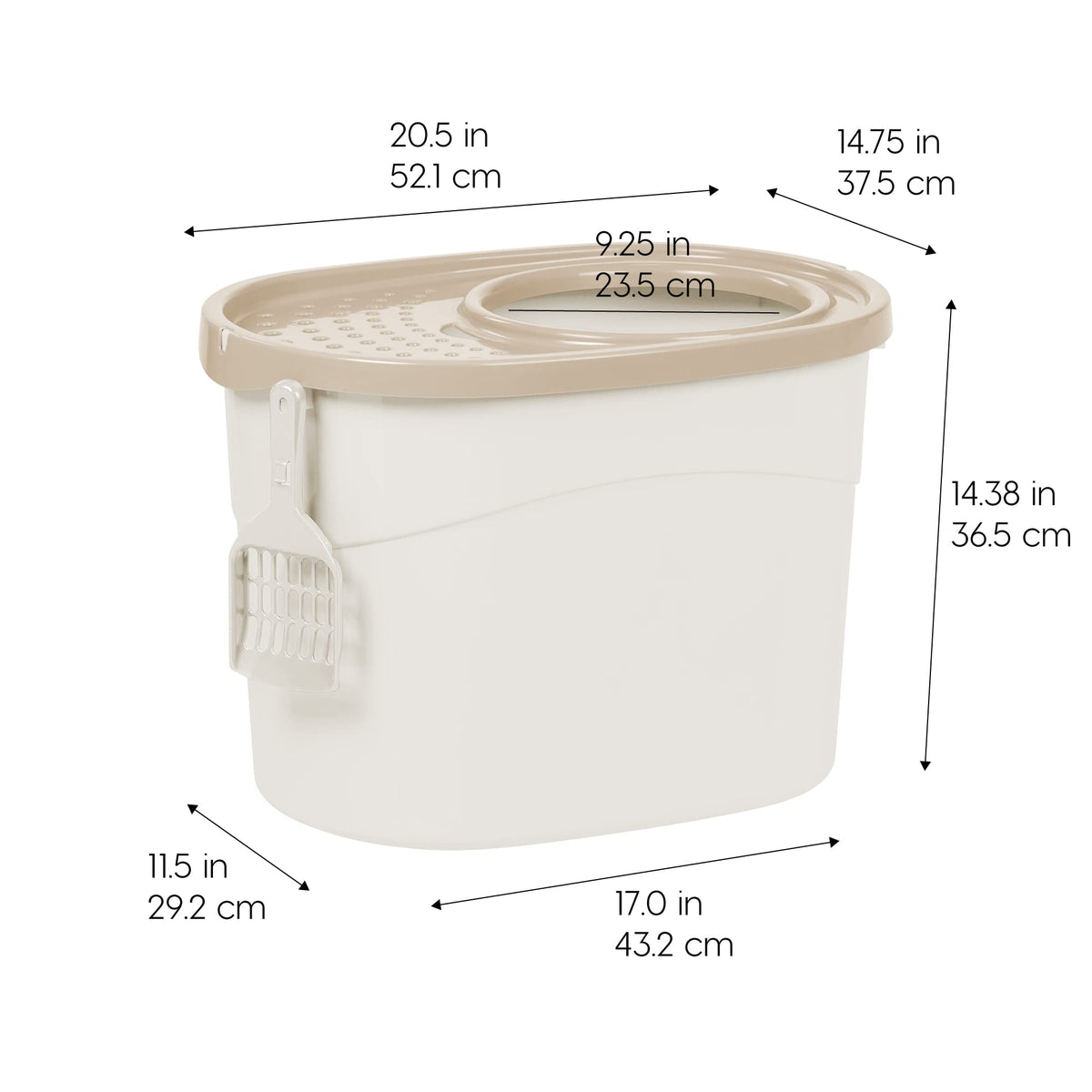 IRIS USA Large Top Entry Cat Litter Box. Chosen for real quality, fits naturally into modern pet