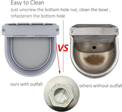 Automatic Water Dispenser for Dog Water Bowl Dispenser Large Size Stainless-Steel Waterer Feeder