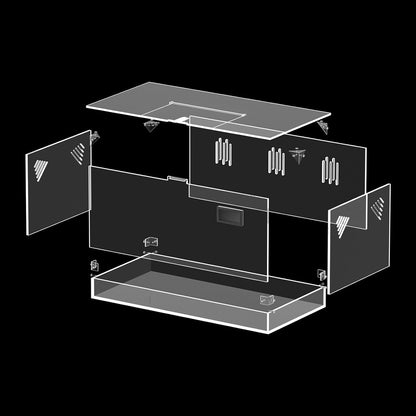 Acrylic Tarantula Enclosure, Reptile Terrarium Breeding Tank w/Temperature Hygrometer,Habitat
