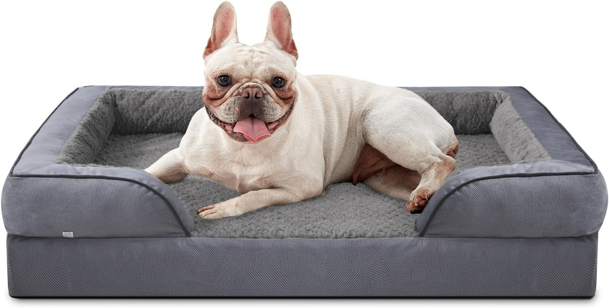INVENHO Orthopedic Dog Bed Medium Size Dog, Waterproof Egg-Crate Foam Couch with Washable Removable