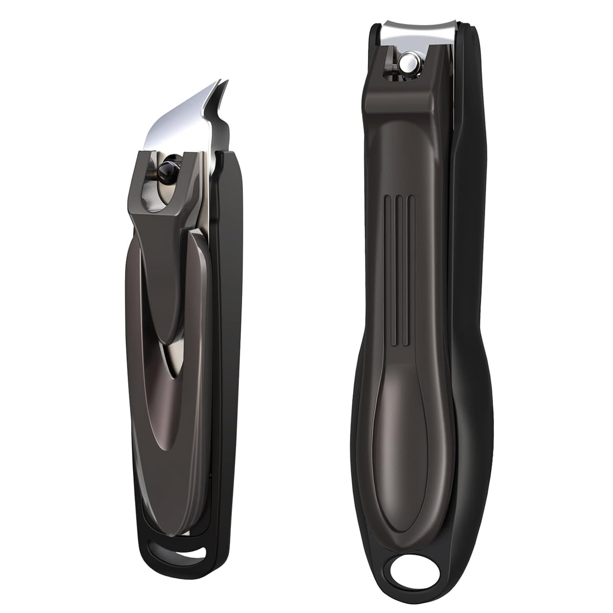 GLAMFIELDS Nail Clipper with Catcher, Large Fingernail Toenail Clipper,Slanted Edge Nail Clippers