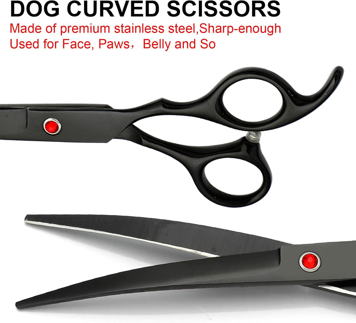 Professional Dog Grooming Scissors Set Stainless Steel Dog Grooming Kit - Thinning, Curved Scissors