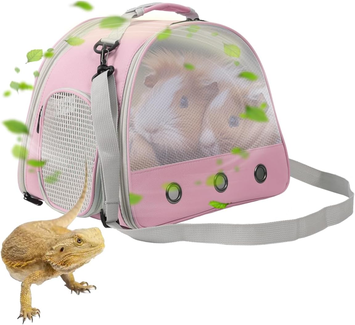 Ventilation Carrier for Bearded Dragon,Guinea Pig Carrier,Guinea Pig Carrier for 2,Reptile Travel