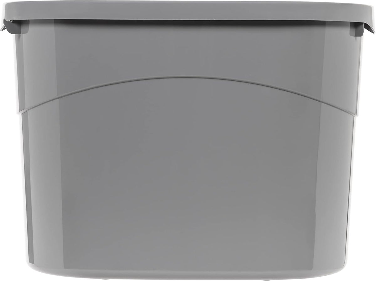 Amazon Basics Large Cat Litter Box with High Sides, Top Entry, Includes Scoop, 20.5 x 14.75 x 14.38