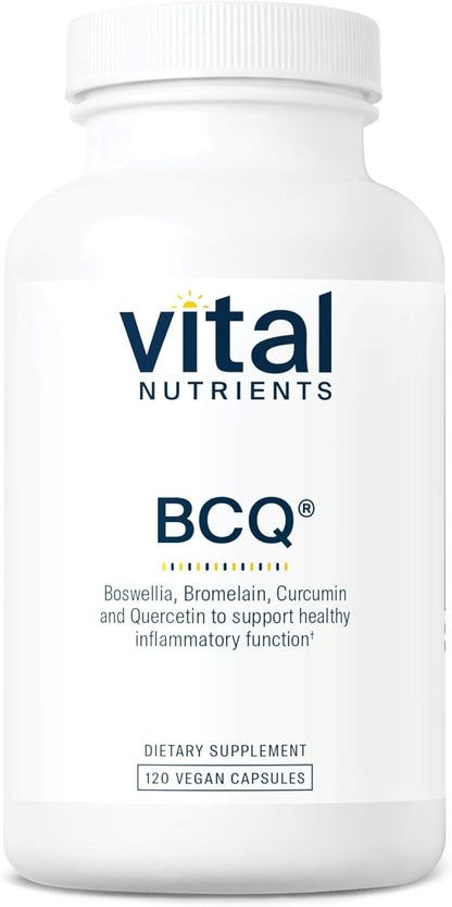 Vital Nutrients BCQ | Vegan Boswellia, Bromelain, Curcumin & Quercetin Supplement | Joint Support
