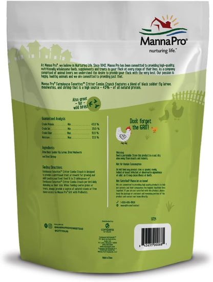 Manna Pro Farmhouse Favorites Critter Combo Crunch Poultry Treat - Protein Poultry Treat