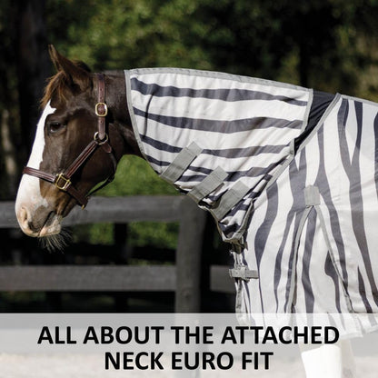 Schneiders Soft Interlock Mesh II Zebra Horse Fly Sheets | Striking Zebra Pattern for Fly