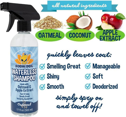 Bodhi Dog Waterless Shampoo - Natural Dry Shampoo for Dogs & Cats - Neutralizes Pet Odor - No Rinse
