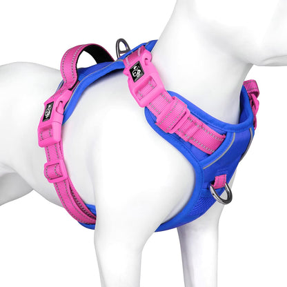PHOEPET No Pull Dog Harness, Unique Colors Reflective Adjustable Dog Vest, with Soft Training