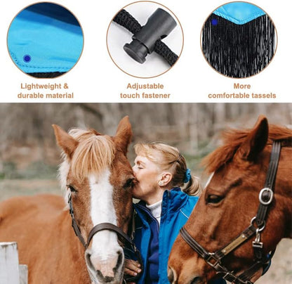 Horse Tail Bag - Pack of 2, Waterproof and Durable, Adjustable Large Opening for Easy Fit, Fringe