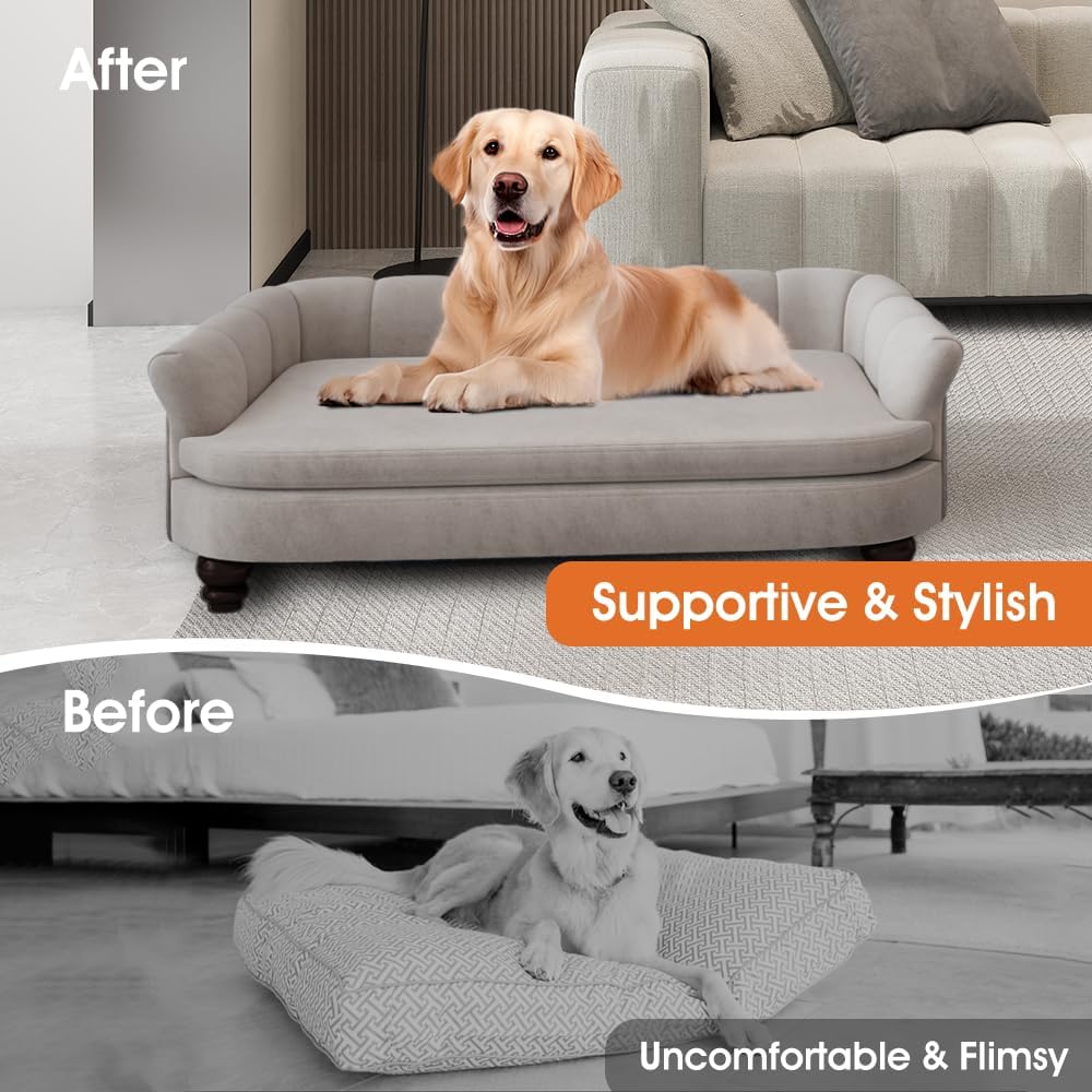 Dog Couch Sofa Bed, Comfortable Pet Sofa for Large and Medium Dogs, Soft Velvet Cushion, Durable