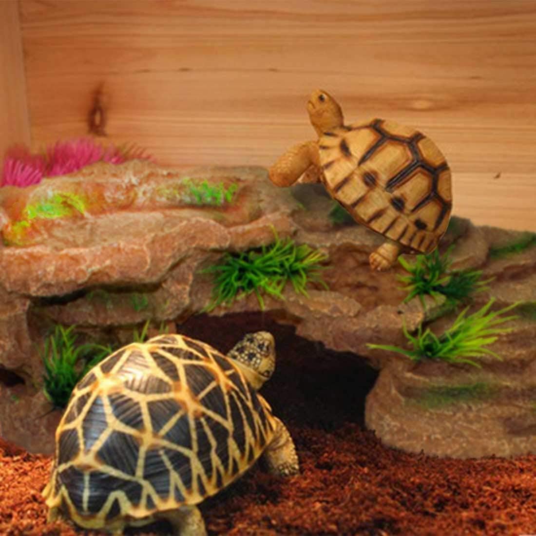 kathson Turtle Basking Platform,Tortoise Resin Climbing Rock Rectangular Resting Terrace Tank