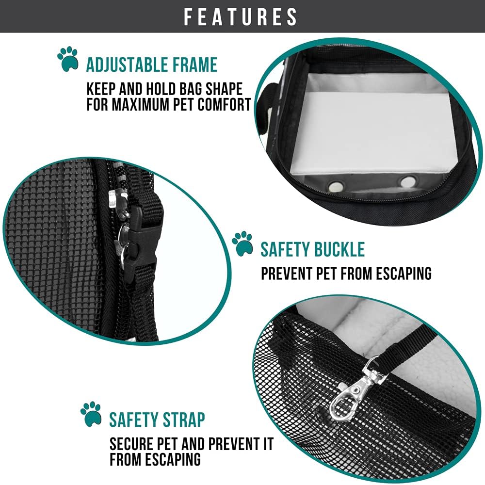 PetAmi Dog Purse Carrier for Small Dogs, Airline Approved Soft Sided Pet Carrier with Pockets