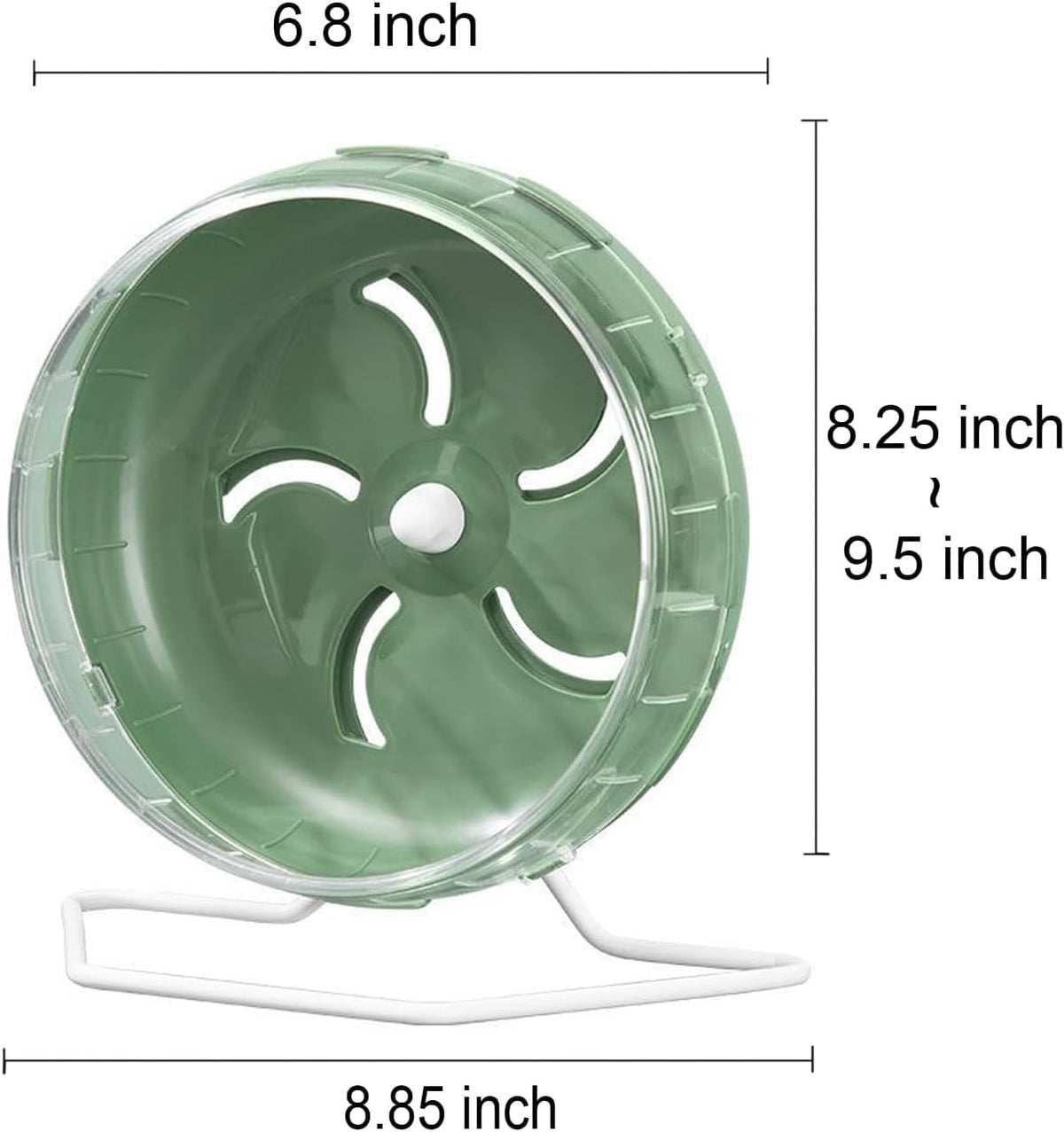 Jeeone Silent Hamster Wheel 7 inch, Hamster Exercise Wheel, Height-Adjustable Hamster Wheel Cage