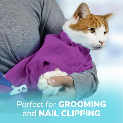 Cozy Comfort Carrier - Large Lavender Cat Carrier Soft, Cat Restraint Bag and Cat Sling Carrier for
