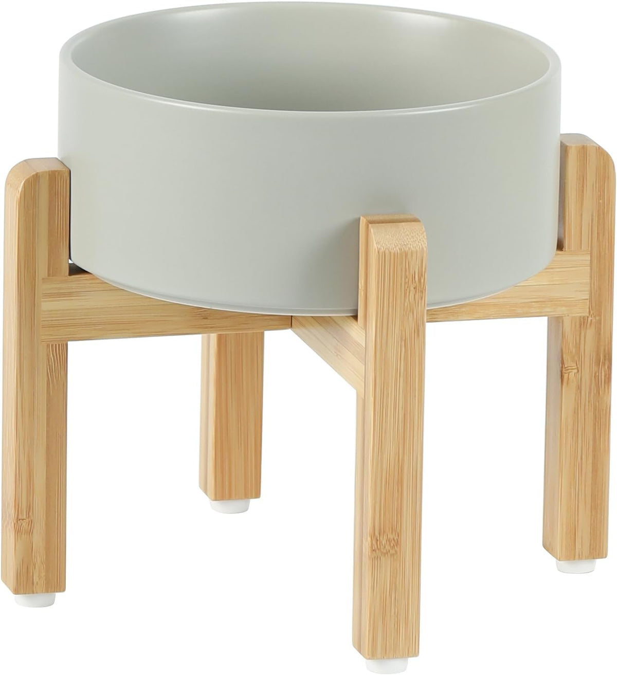 Ceramic Raised Dog Bowl Set, Elevated with Stand, Food and Water Bowl for Medium Breed Dogs