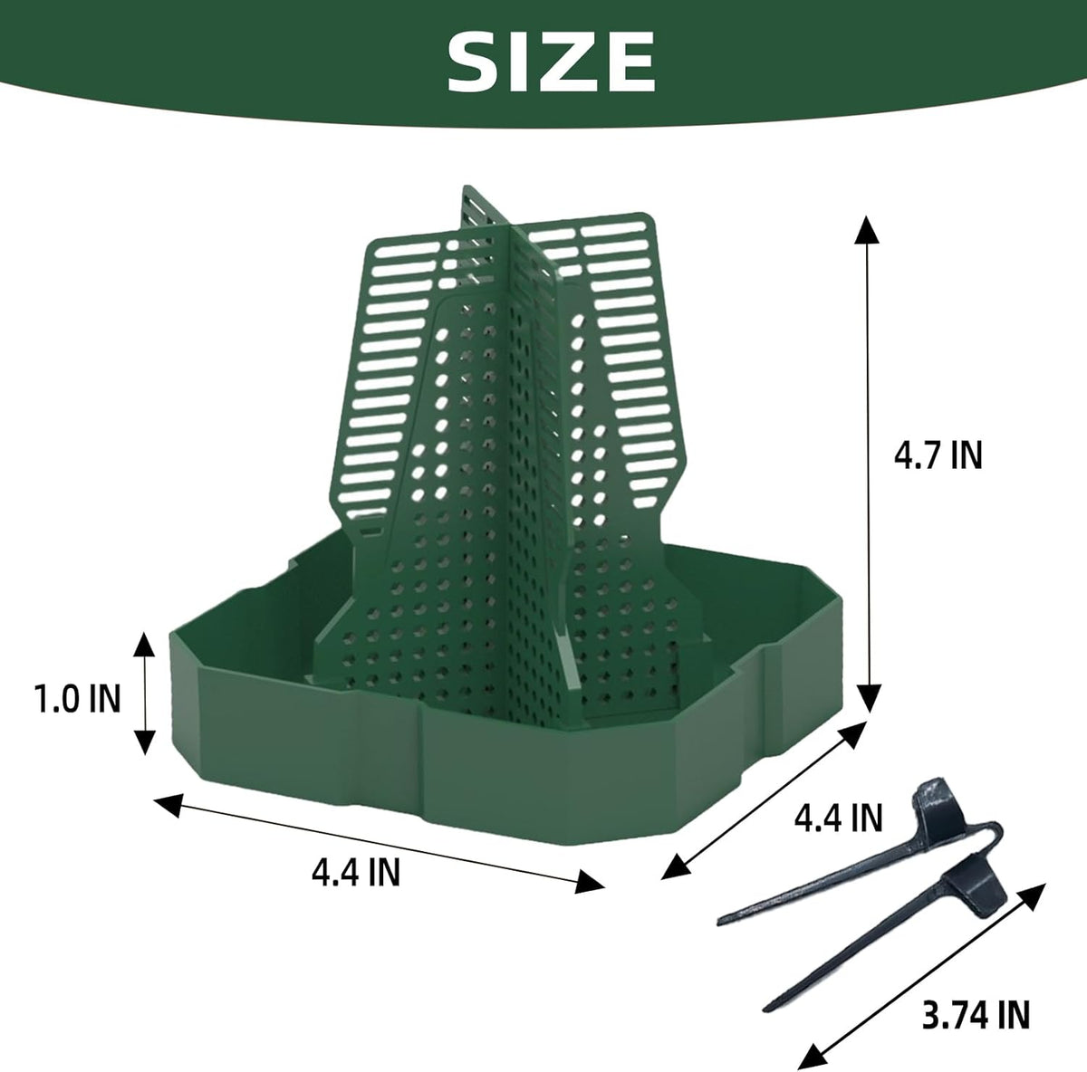 Chameleon Feeder+Bearded Dragon Feeder for Mounted Insect with Rope and Tweezers, Tank and Aquarium