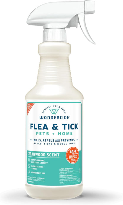 Wondercide - Flea, Tick & Mosquito Spray for Dogs, Cats, and Home - Tick Killer, Control