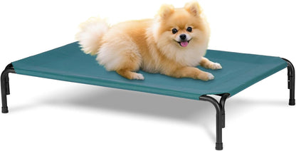 Elevated Dog Bed for Outdoor, Medium Raised Dogs Cot for Training, Cooling Pet Beds with Washable