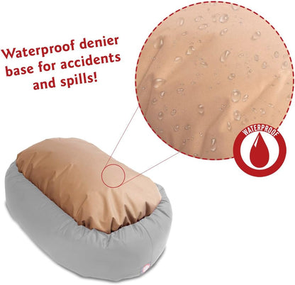 Majestic Pet 40 Inch Suede Calming Dog Bed Washable 40x29x9 (Inch) – Cozy Soft Round Donut Dog Bed