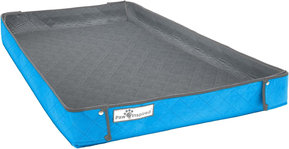Paw Inspired Critter Box Washable Cage Liner, Reversible Fleece Bedding with Raised Sides for