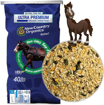 New Country Organics | Performance Horse Feed for Horses in Light to Moderate Work | Corn-Free and
