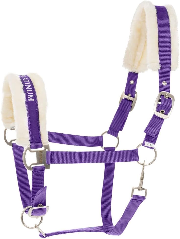 HORZE Howard Soft Fleece Padded Polyester Horse Halter - Quick and Easy-to-Adjust Straps, Brushed