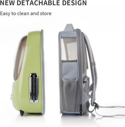 PETKIT Cat Backpack Carrier with Inbuilt Fan & Light, Airline-Approved Pet Backpack Bubble for