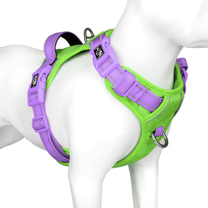 PHOEPET No Pull Dog Harness, Unique Colors Reflective Adjustable Dog Vest, with Soft Training