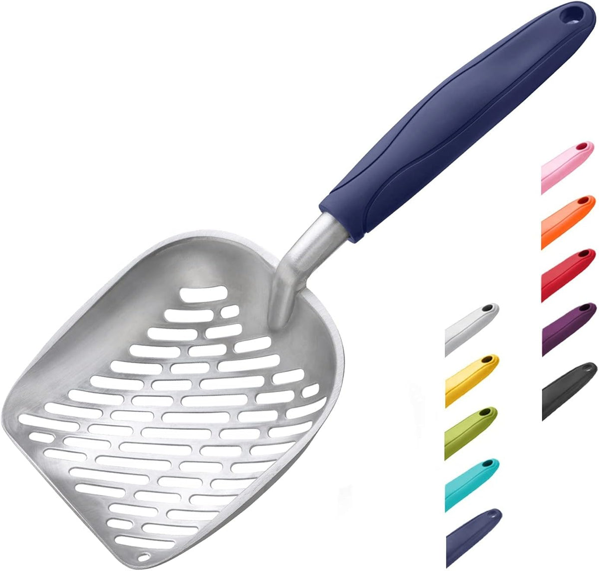 WePet Cat Litter Scoop, Aluminum Alloy Sifter, Kitty Metal Scooper, Deep Shovel with Diagonal