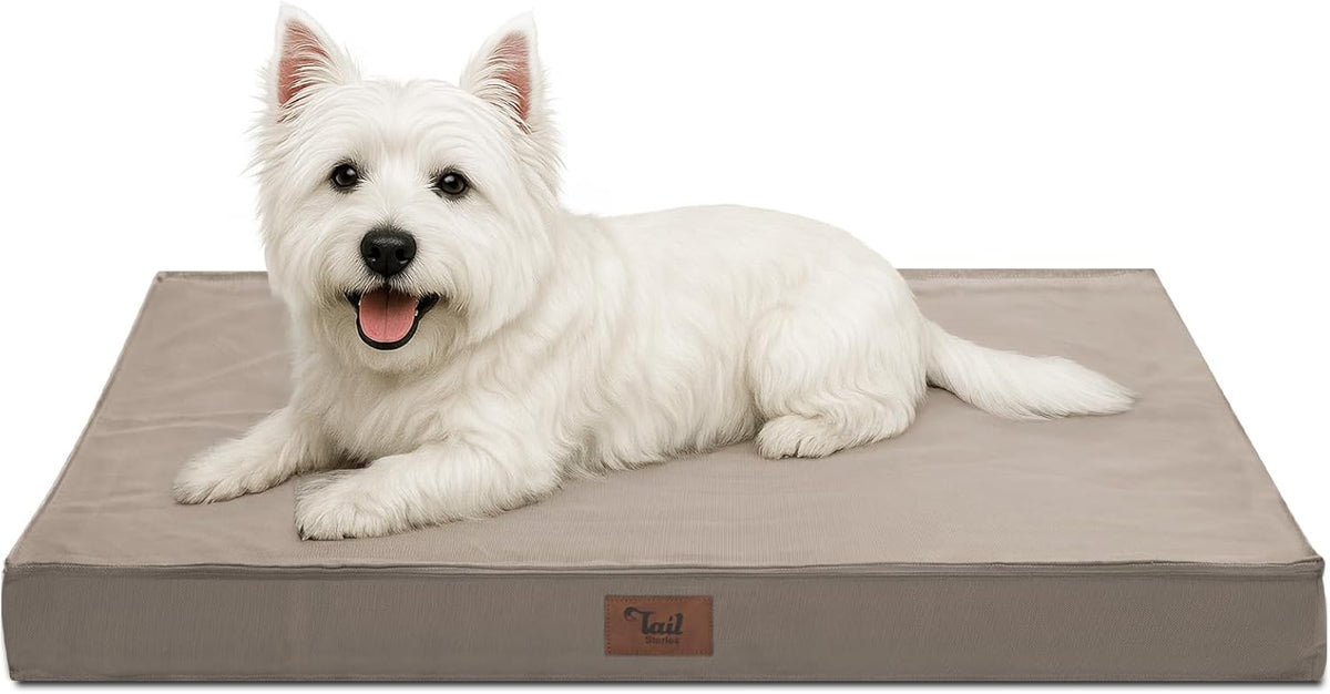 Outdoor Dog Bed for Small Dogs, Waterproof Dog Crate Bed for Small Dogs, Orthopedic Egg Crate Foam