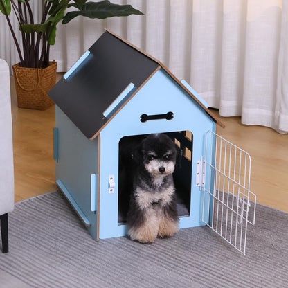 Dog House Indoor for Small Dogs or Cats, Cozy Wooden Design, Small Indoor Bed House, with Air Vents