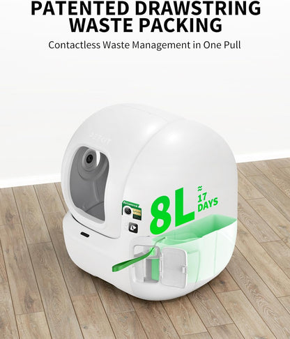PETKIT 2025 Purobot Max Pro AI-Camera Self Cleaning Cat Litter Box, 210° Wide Angle Lens Night