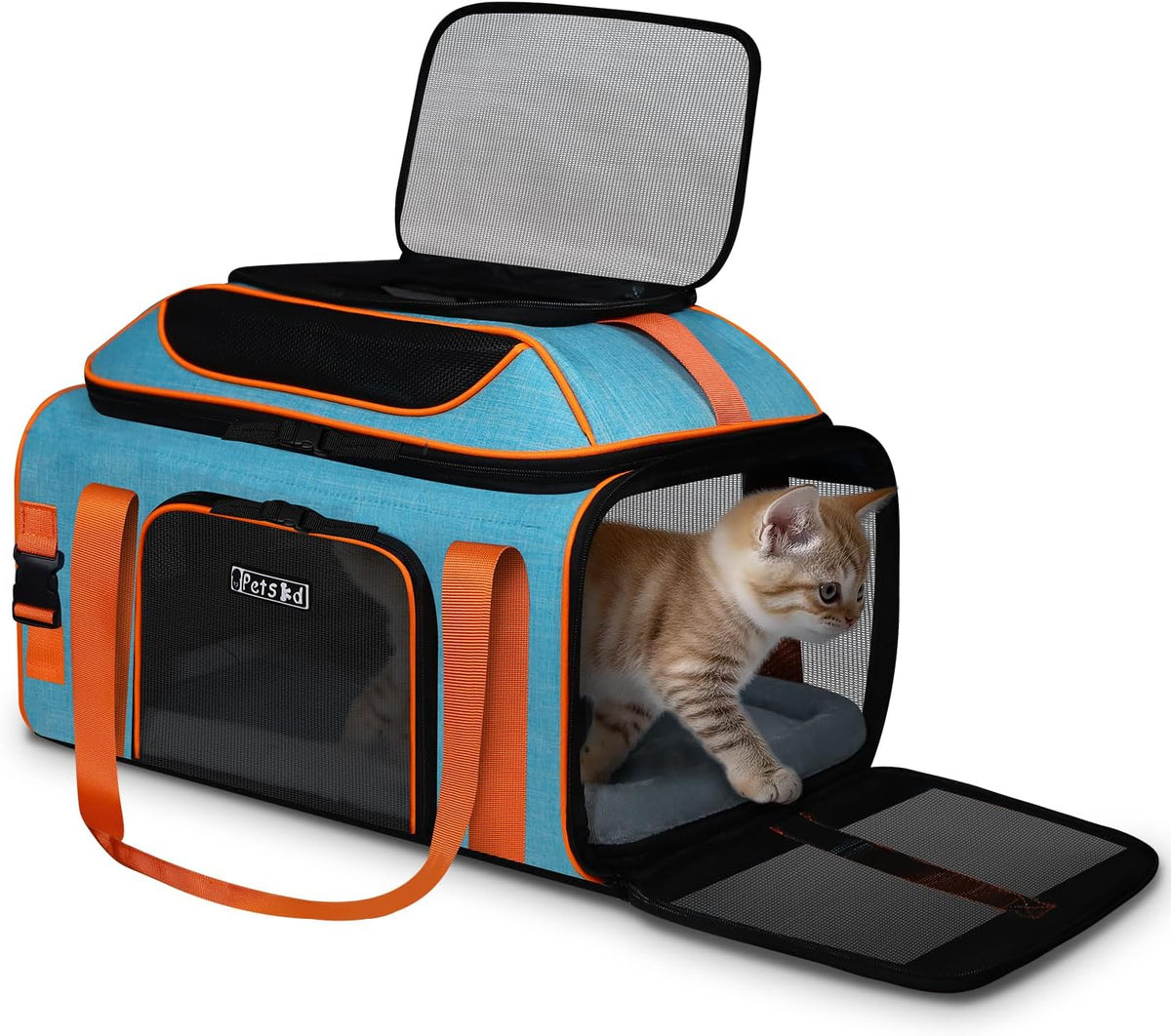 Petskd Top-Expandable Pet Carrier 19x13x9 Inches Southwest Allegiant Airlines Approved, Soft-Sided