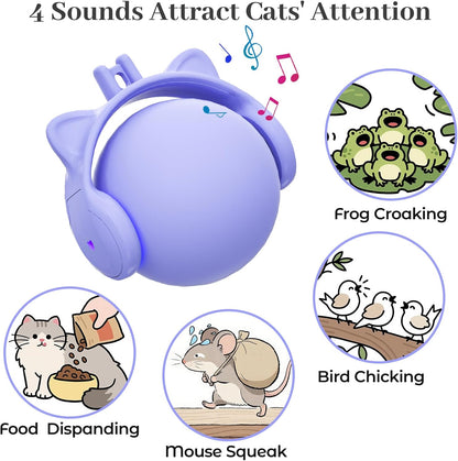 ORSDA Cat Toys for Indoor Cats, New Intelligent Voice Timing Touch Control Cats Ball, Simulate