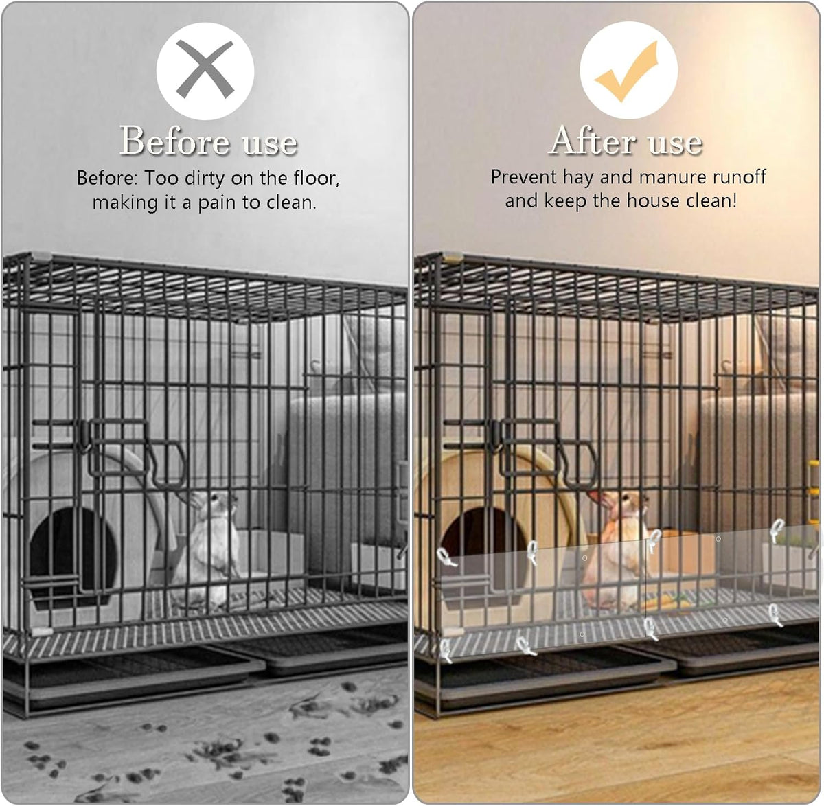 Pet Cage Liner Protection, Rabbit Cage Plastic Panels, 18 PCS Cage Urine Guard for Rabbit, Guinea