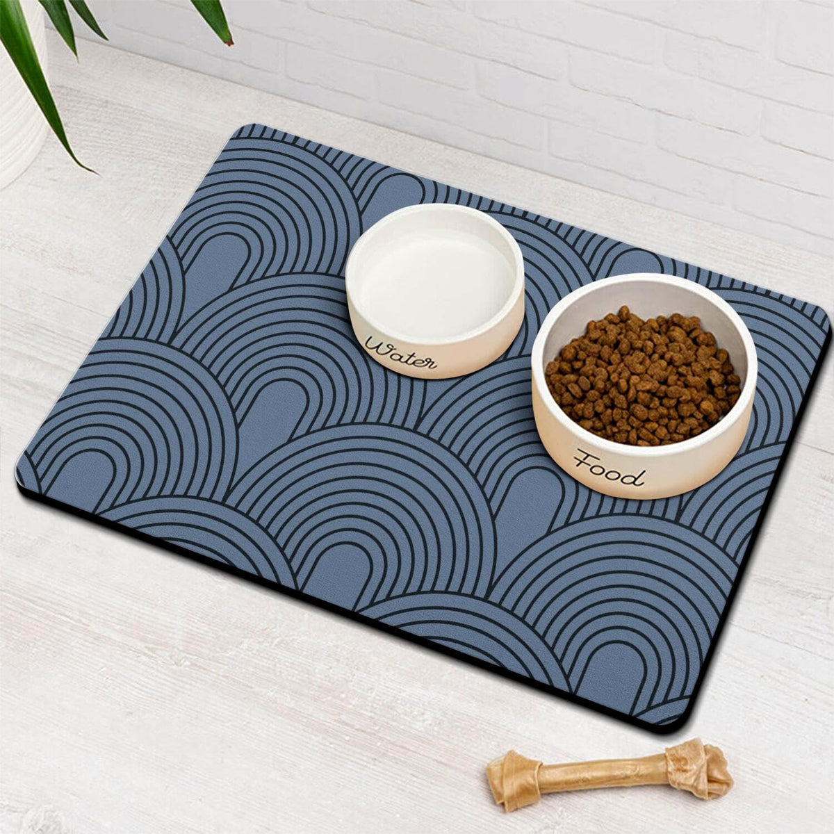 Dog Food Mats for Floors Absorbent, Pet Cat Food Mat - Quick Dry Dog Bowl Mats for Food and Water