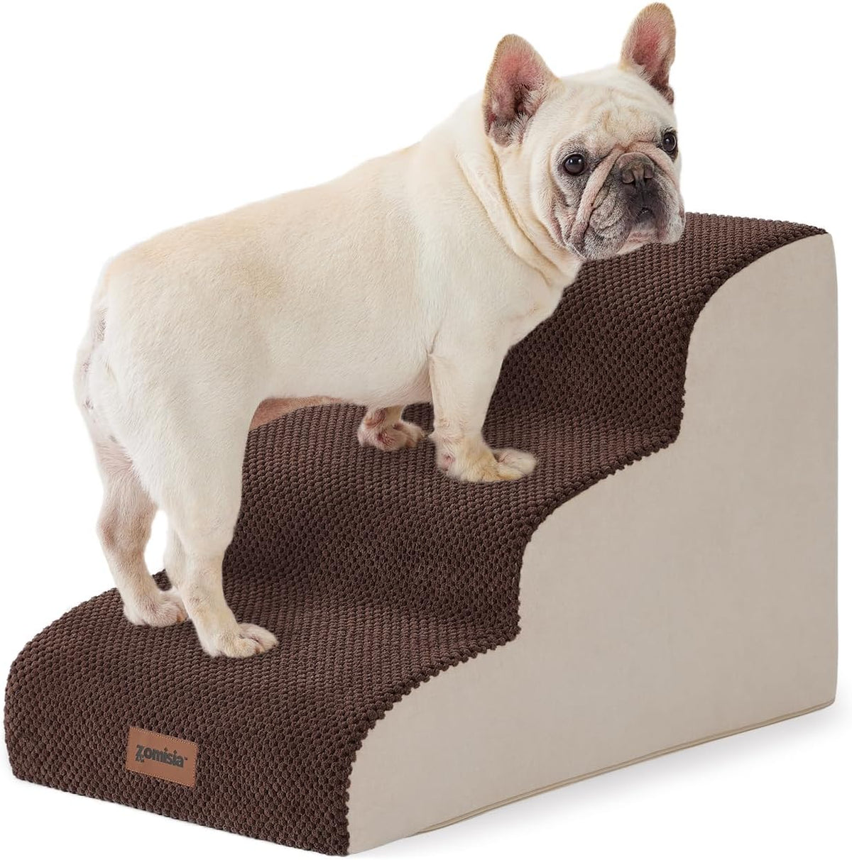 Dog Stairs for Small Dogs - Pet Stairs for Couch and Bed, 35D Foam Dog Steps Ramp with Non-Slip